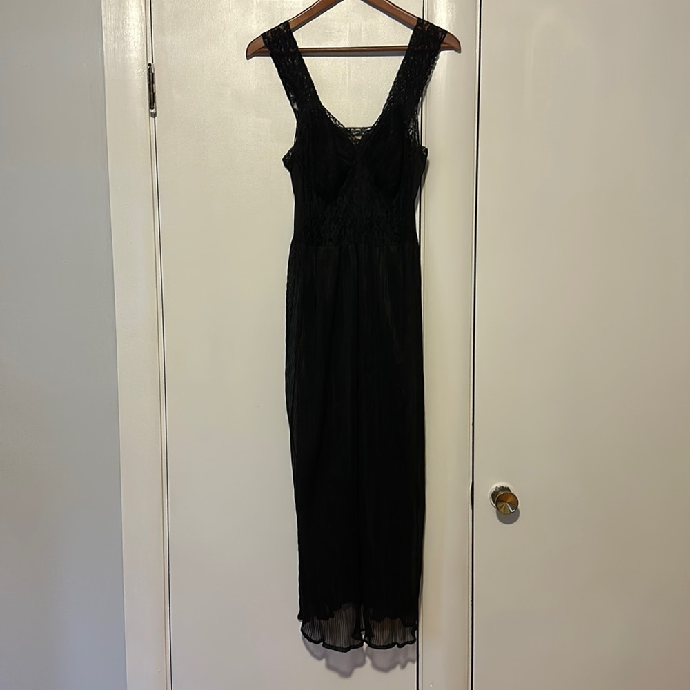 Very old fashioned vintage black night gown